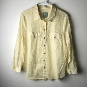 MAEVE yellow polka dots blouse size 14